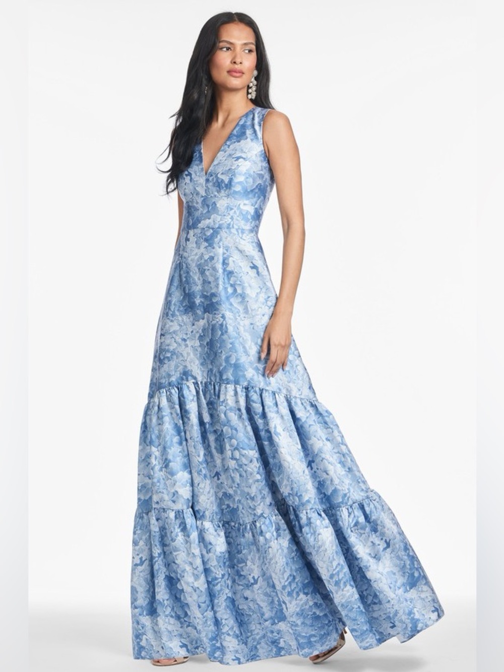 Sachin + Babi Rori Floral Mikado Gown